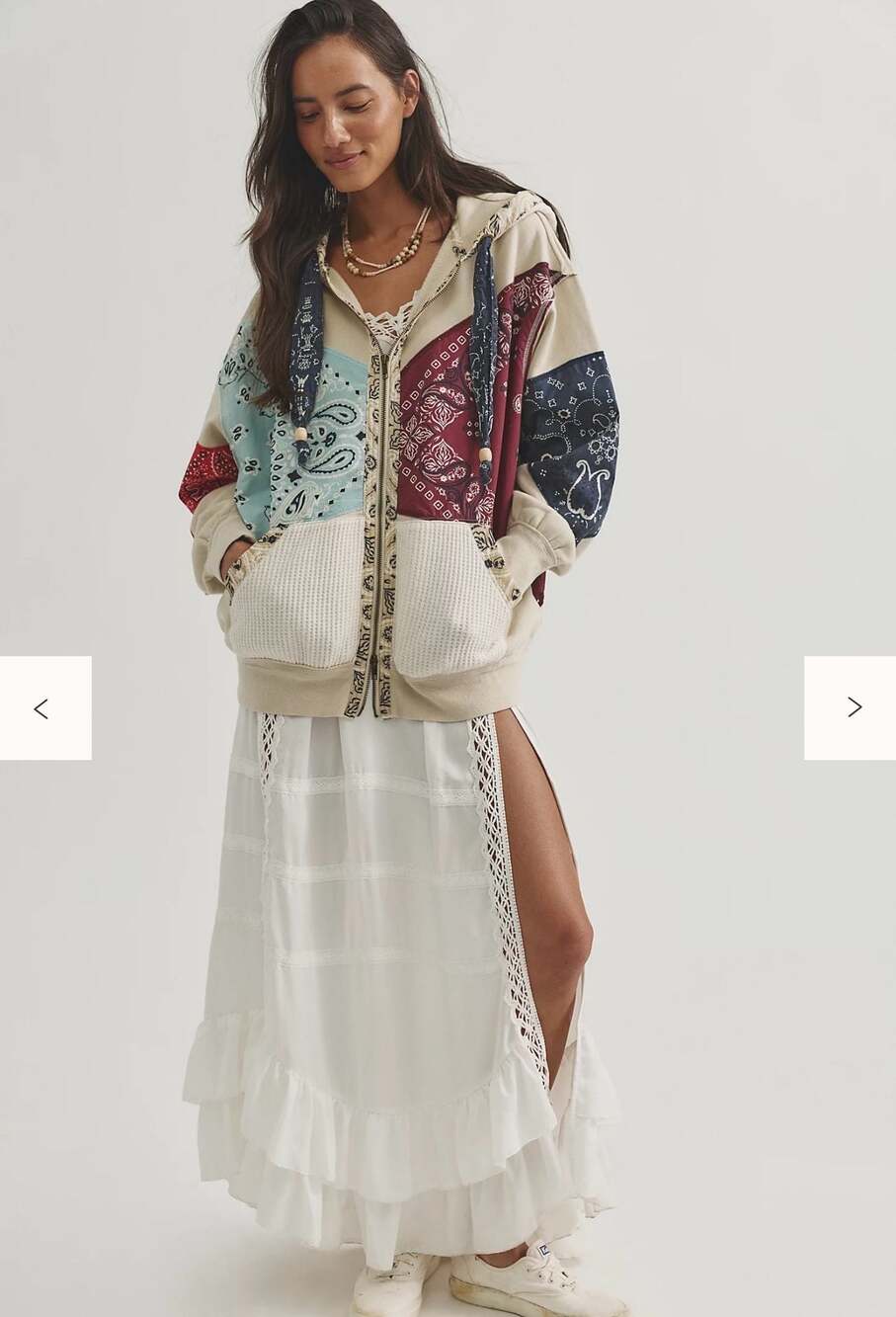 We The Free Patchwork Club Hoodie Size Medium NWT RETAIL $228 - Picture 3 of 9